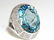 59.42CT HUGE OVAL NATURAL AQUAMARINE DIAMONDS RING 18KT - 2