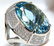 59.42CT HUGE OVAL NATURAL AQUAMARINE DIAMONDS RING 18KT - 8