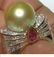 13.25MM AUSTRALIA PEARL 4.50CT DIAMOND RING