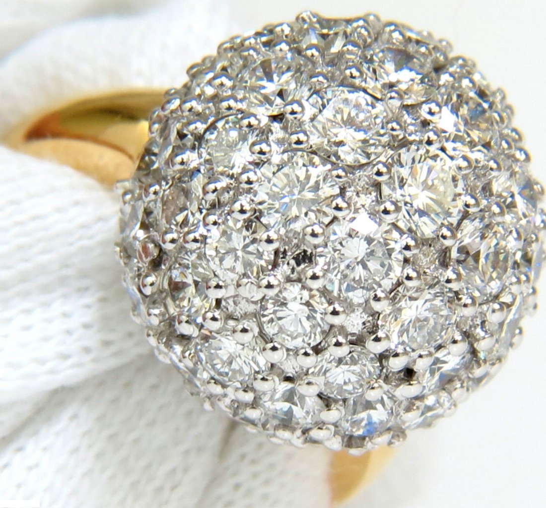 5.75CT 18KT DIAMOND BALL CLUSTER RING G/VS COCKTAIL (1 of 10)