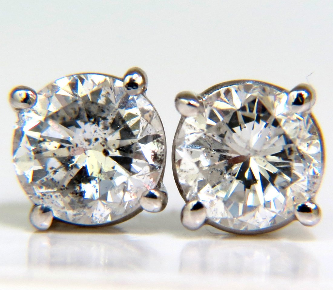 1.30CT BRILLIANT FULL CUT CLASSIC DIAMOND STUD EARRINGS (1 of 7)