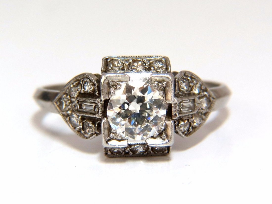 1.10ct Edwardian natural round diamonds raised deck (1 of 7)