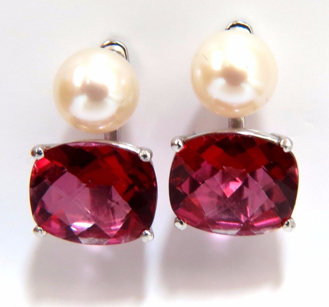 Cultured Pearl Pink Mystic Topaz Jacket and Stud ear (1 of 4)