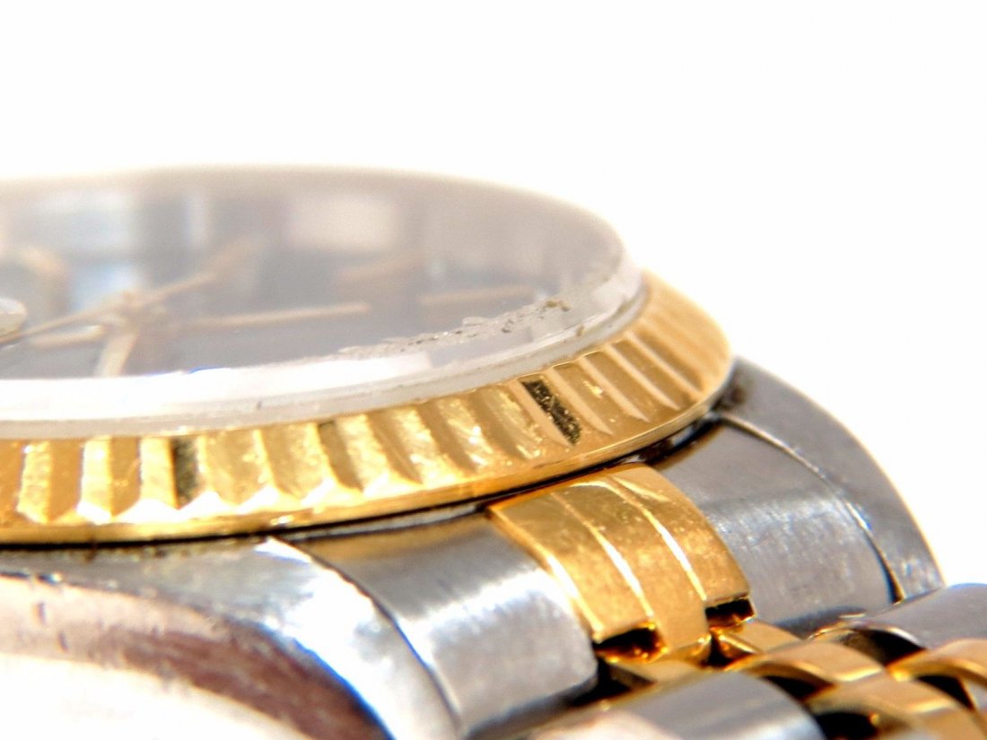 Ladies Blue Rolex Watch Two toned DateJust Jubilee 18kt (1 of 5)