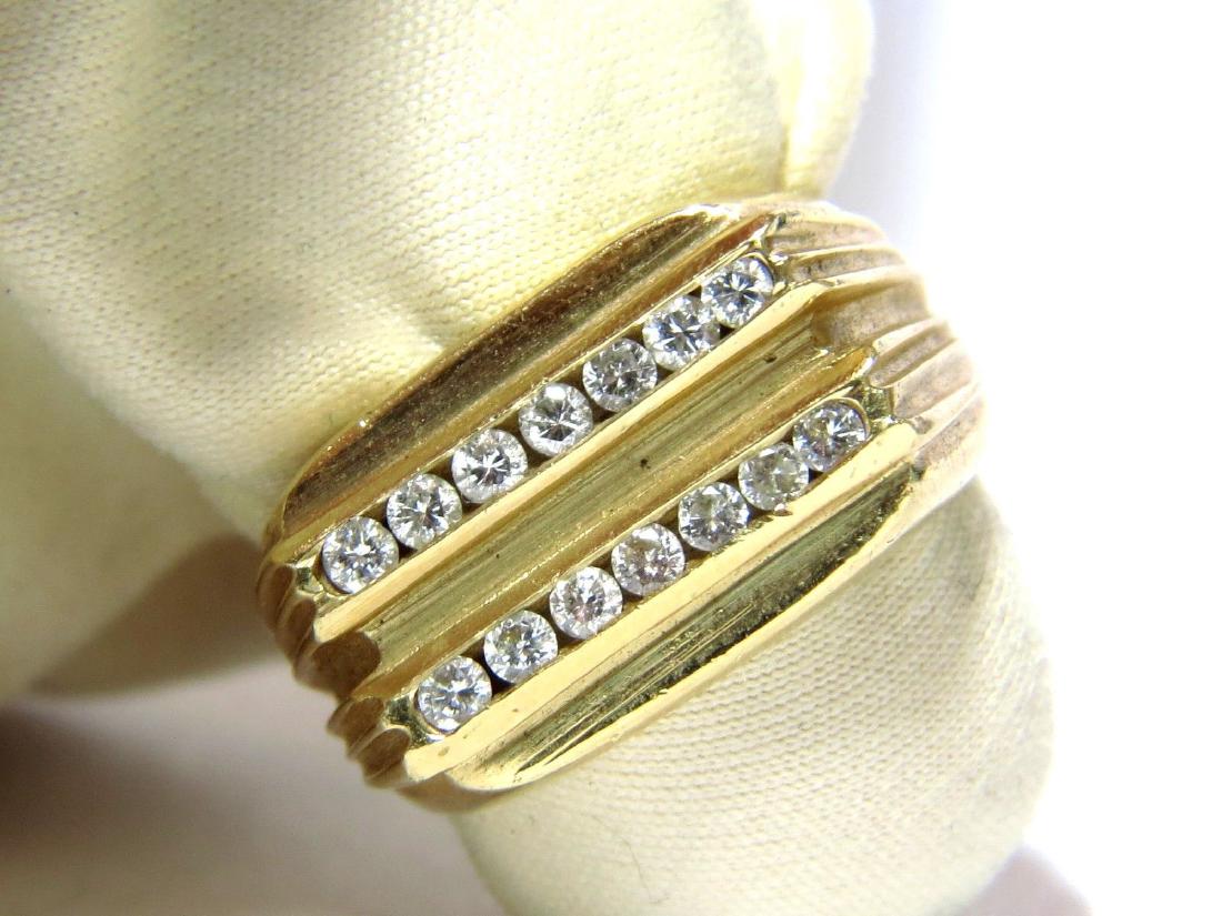 NATURAL 0.60CT DIAMOND BAND MENS RING SIZE 7.5 14KT (1 of 7)