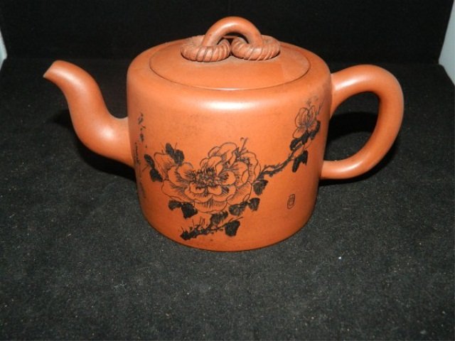 Yixing Teapot: Yixing Teapot 3.25" x 7" K771-017
