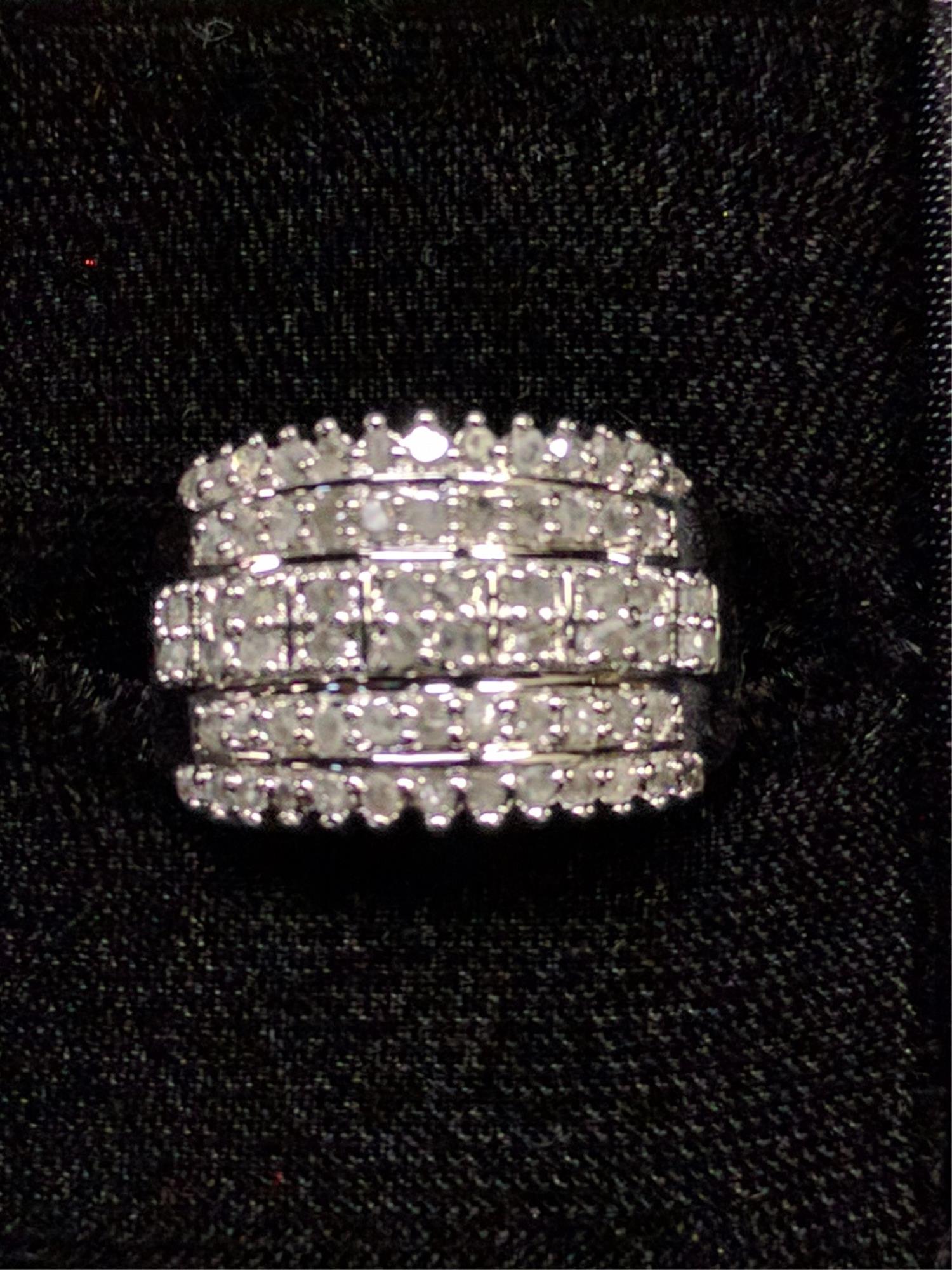 1 Ct. Diamond Estate Ring: 1 Ct. Diamond Estate Ring size 7 marked with a heart and CU