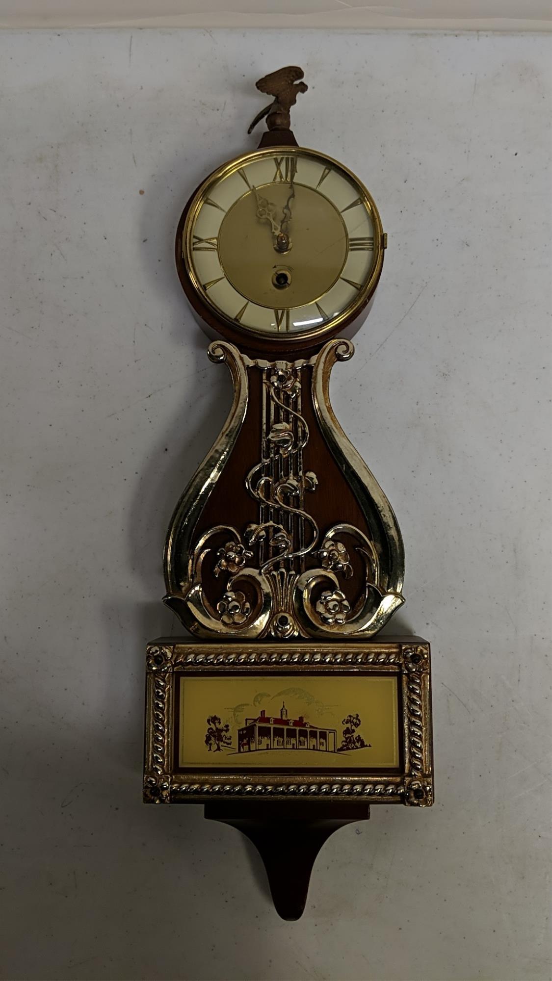 1956 Oct. 26 Banjo Clock: good condition 22 " L x 7" W (All clocks are sold as is)