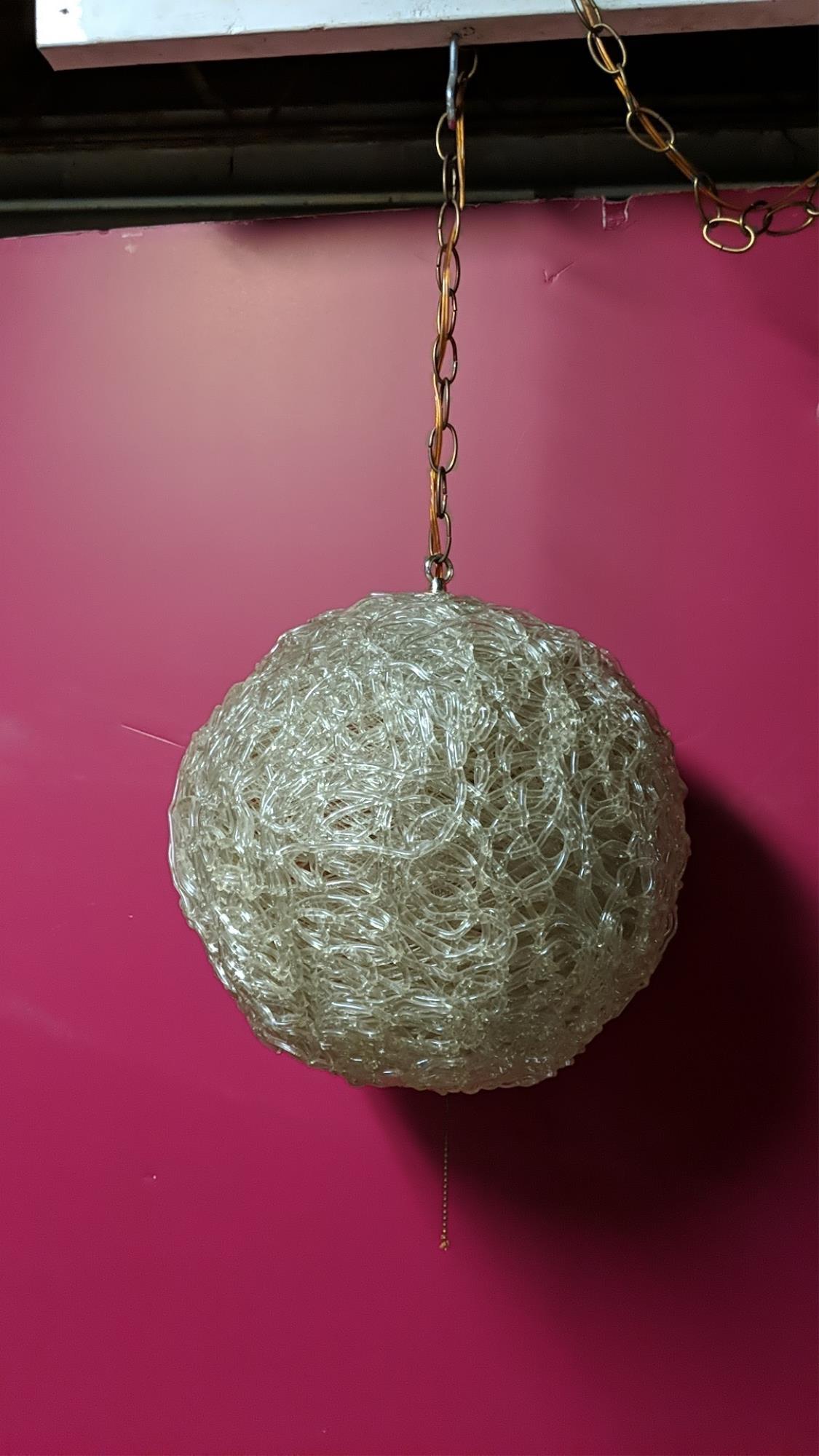 Mid Century Modern spaghetti hanging light: 13" diameter works good