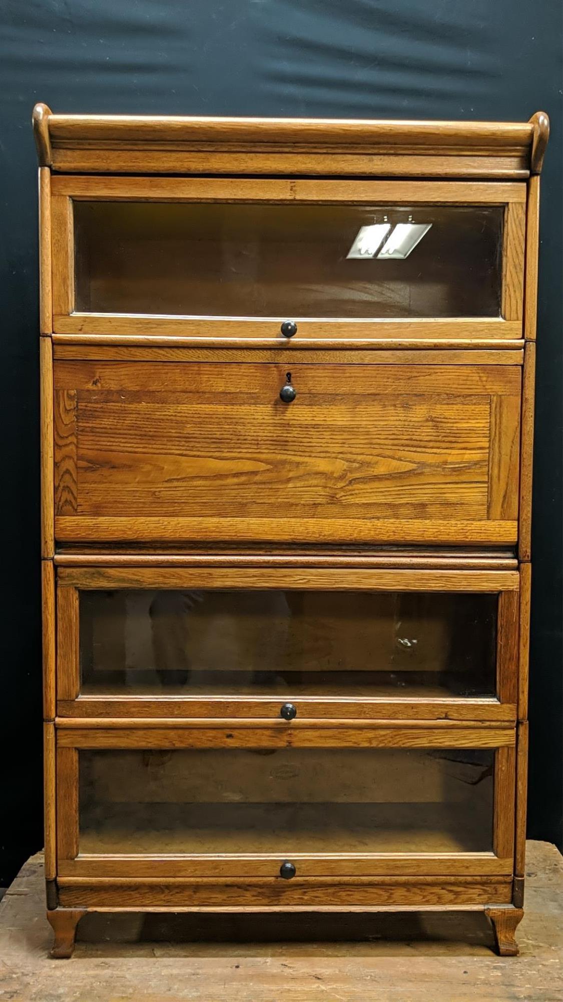 HumphreyWidman Barrister oak bookcase with desk Dec 05, 2020