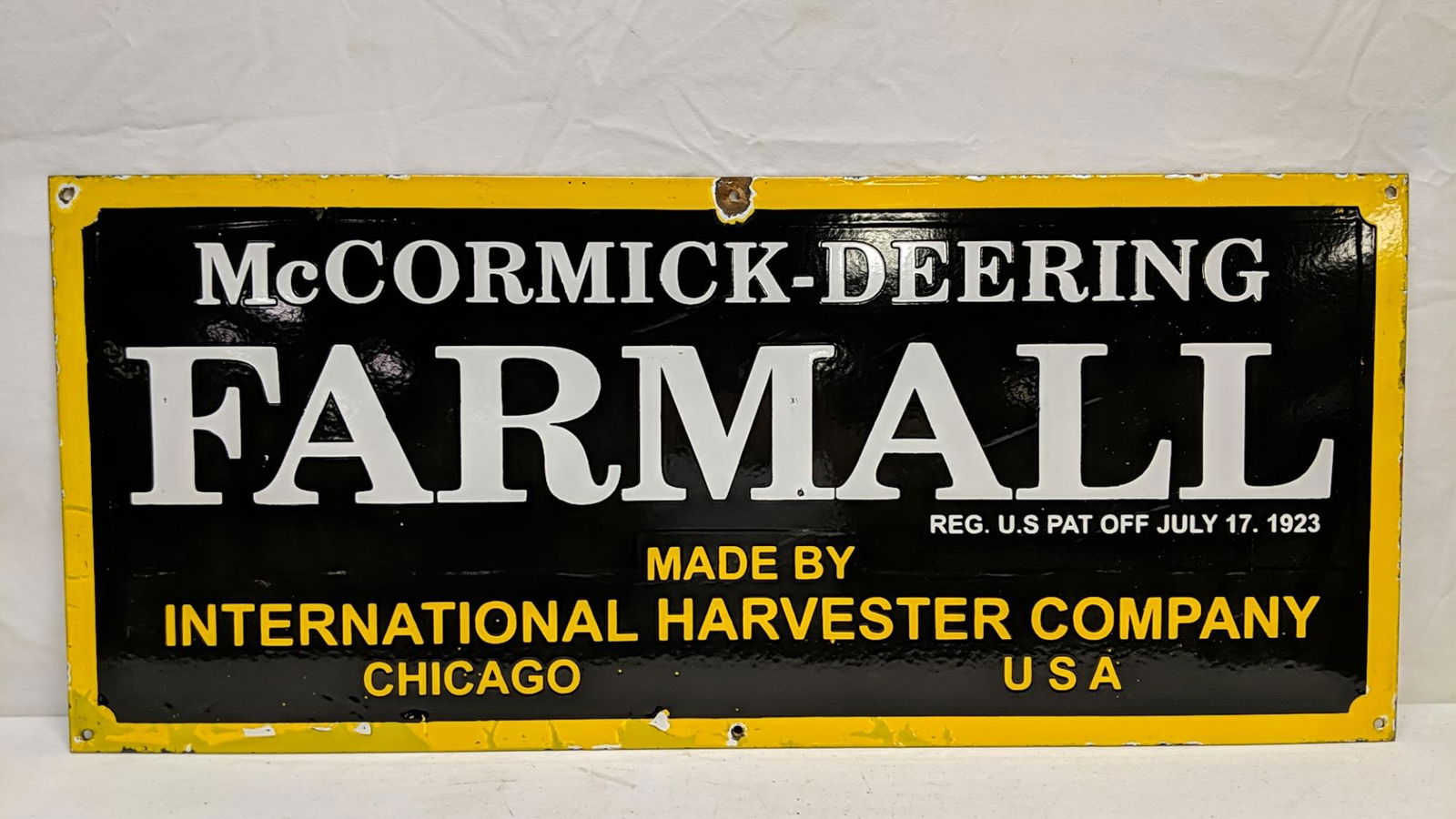 McCormick Deering Farmall porcelain double sided (1 of 3)