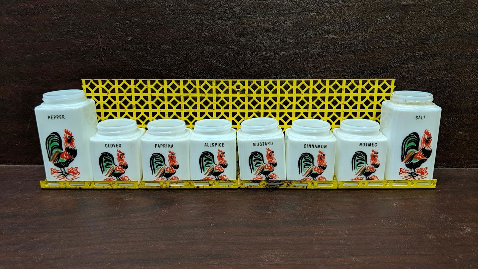 Authentic Rooster Spice Jar set of 8 (1 of 2)