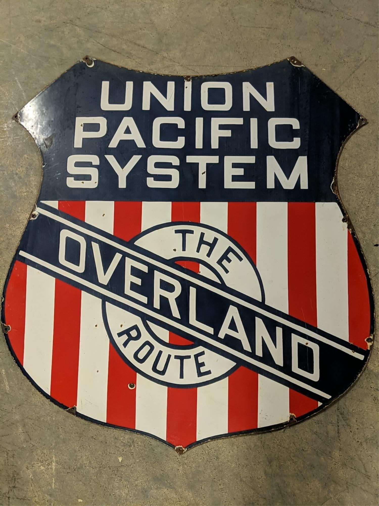 Union Pacific System porcelain single sided sign (1 of 3)