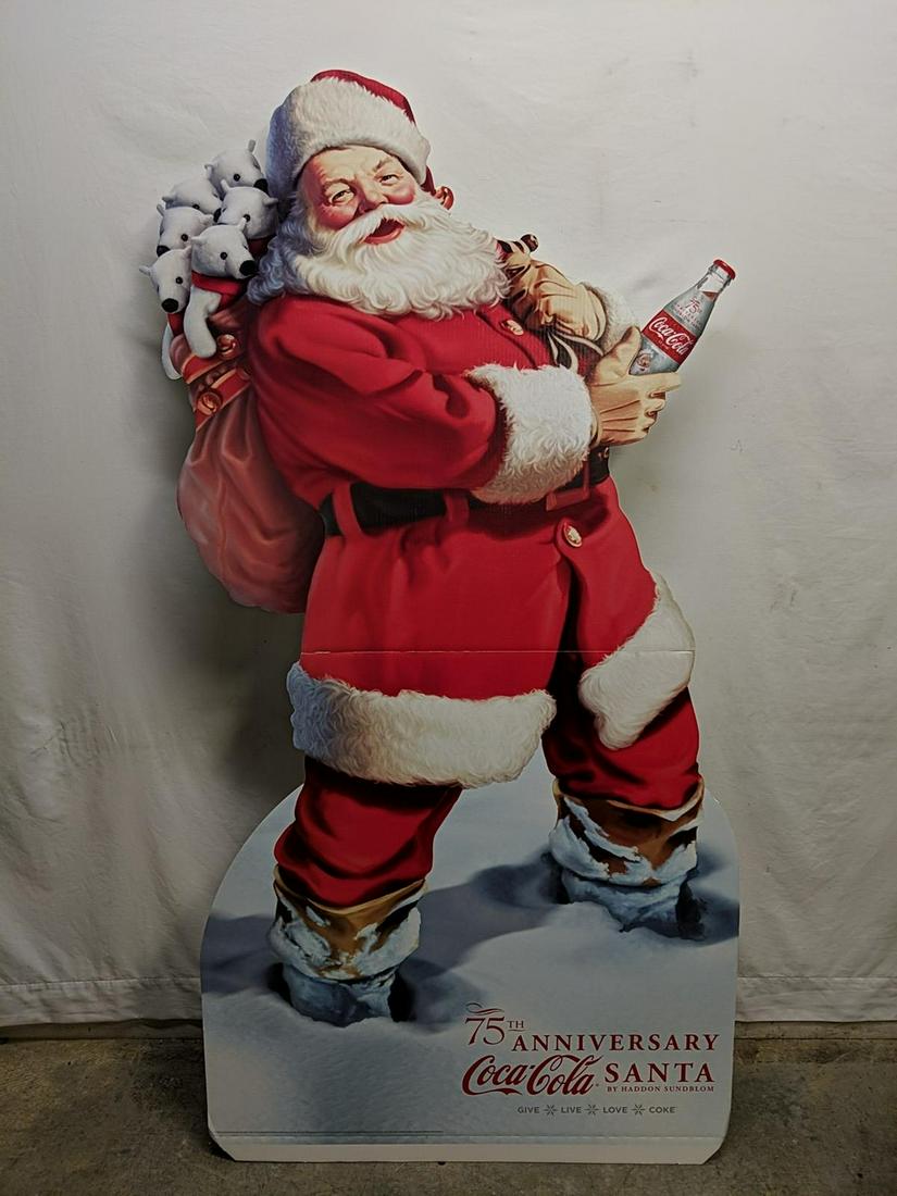 75th Anniversary Coca Cola Santa Stand Up sign (1 of 1)