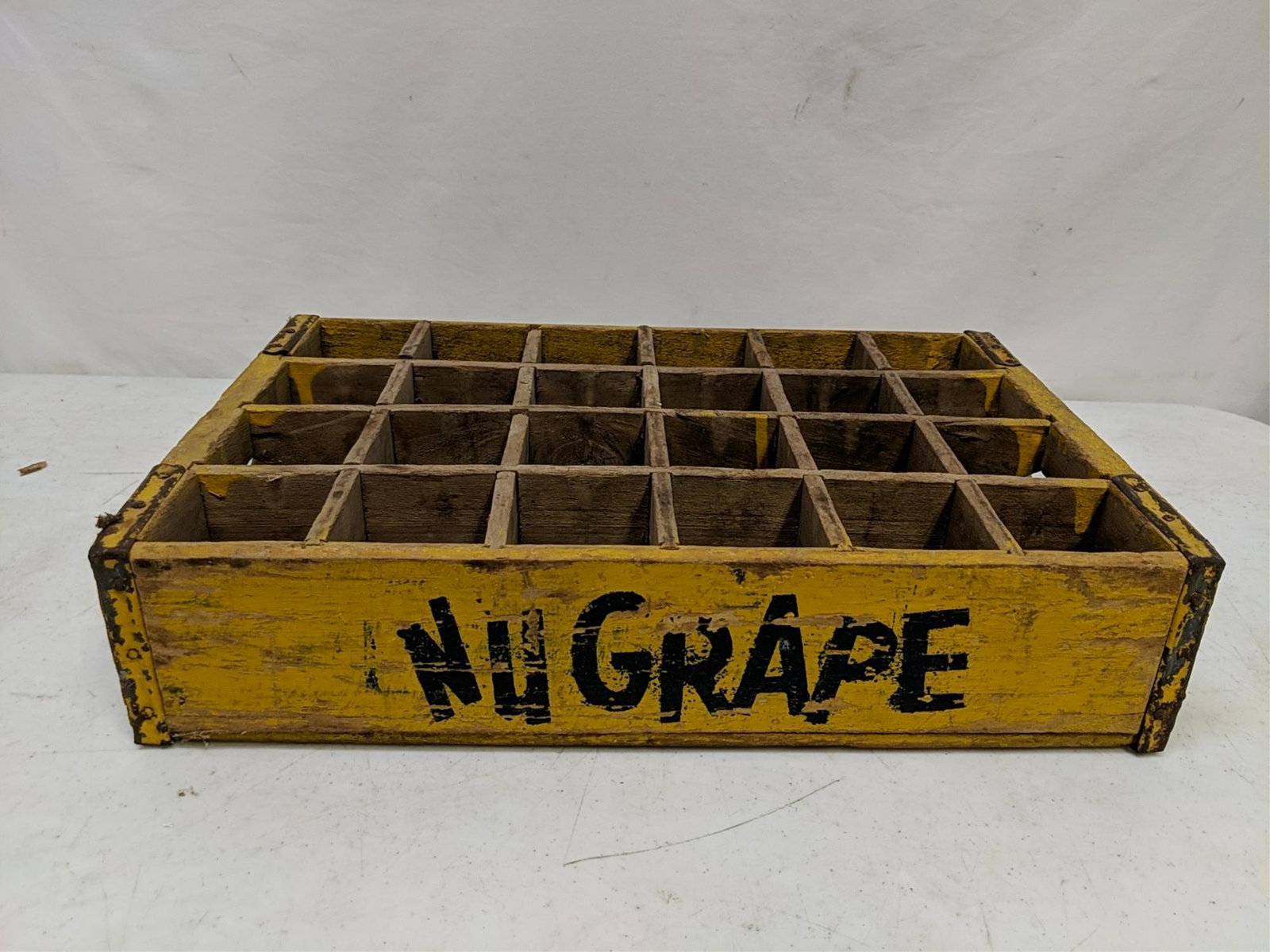 Vintage wooden NuGrape Crate: 12" W x 18" L