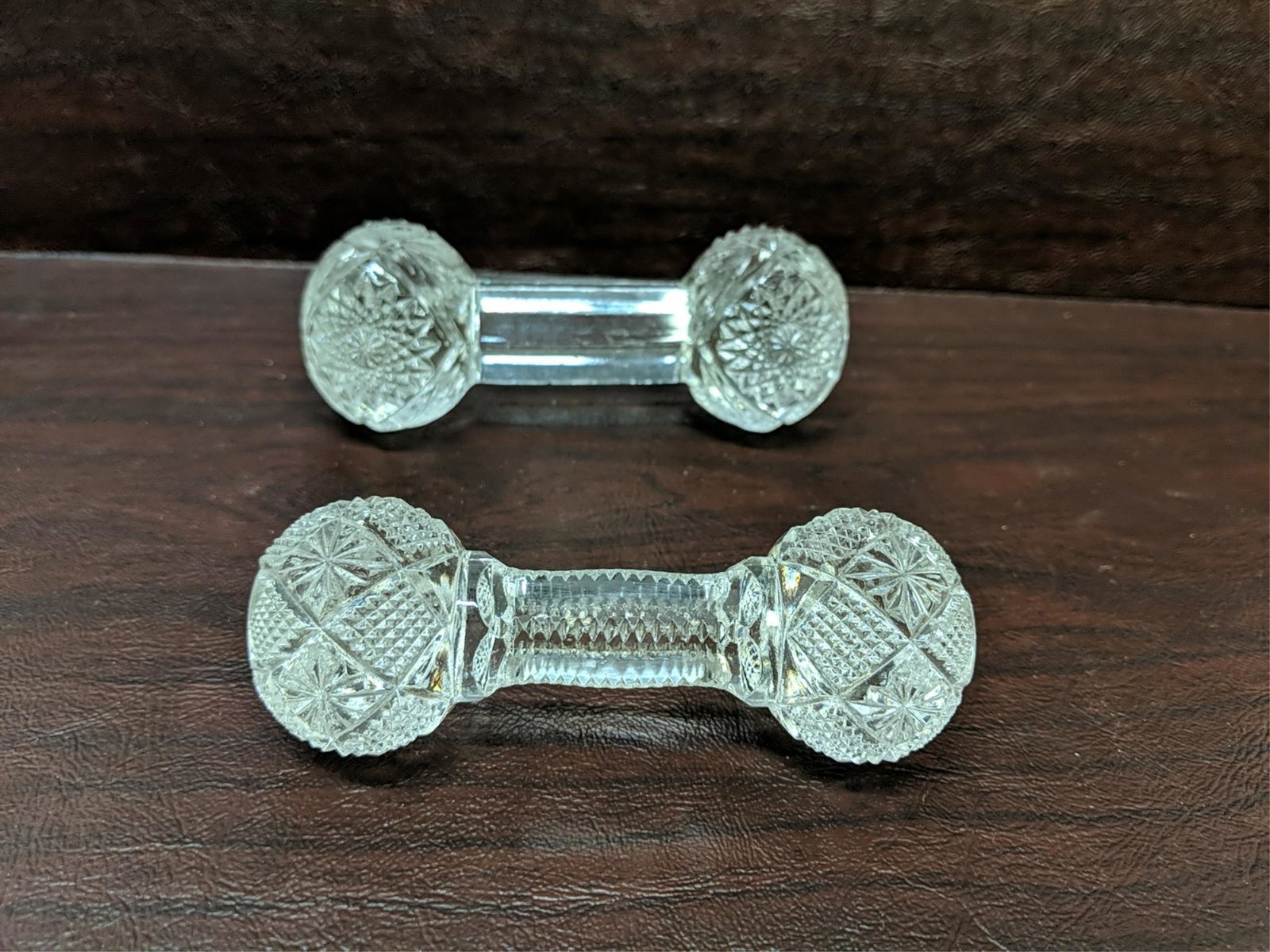 2 antique cut crystal knife rest (1 of 2)