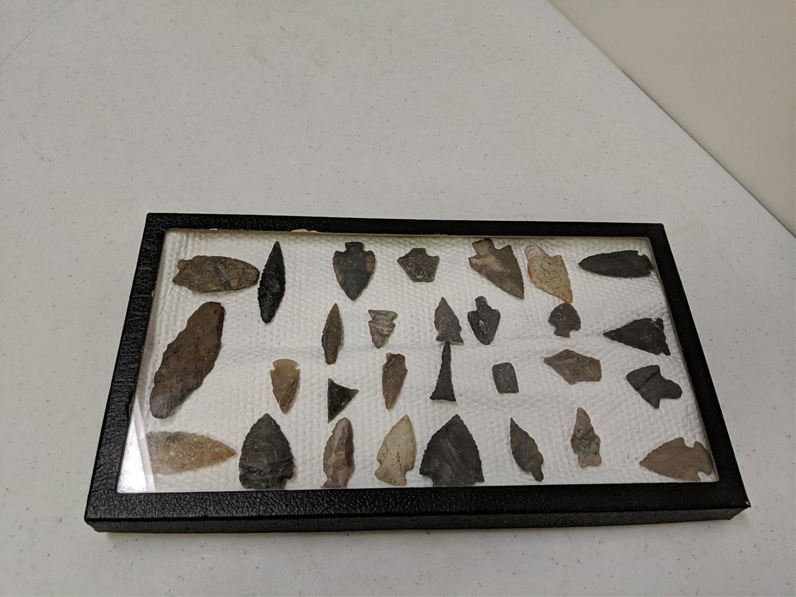 29 Arrowheads in display box (1 of 1)