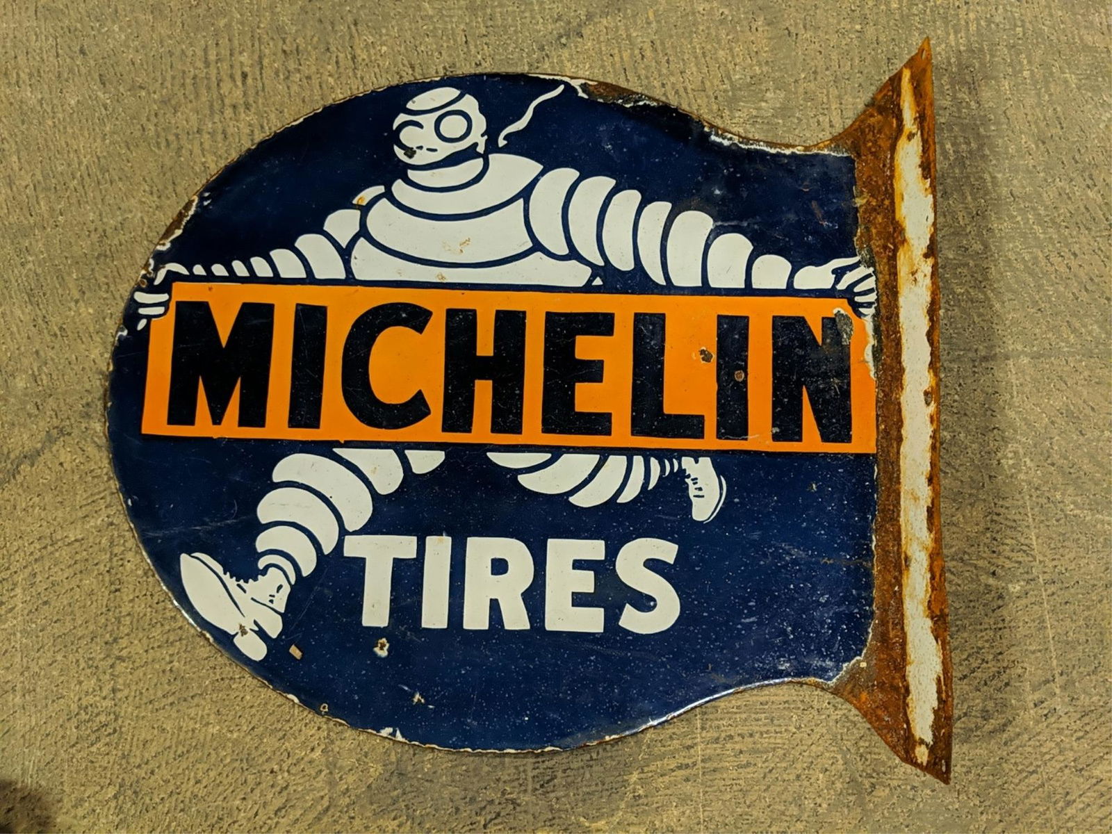 Michelin Tires Porcelain double sided flange sign (1 of 5)