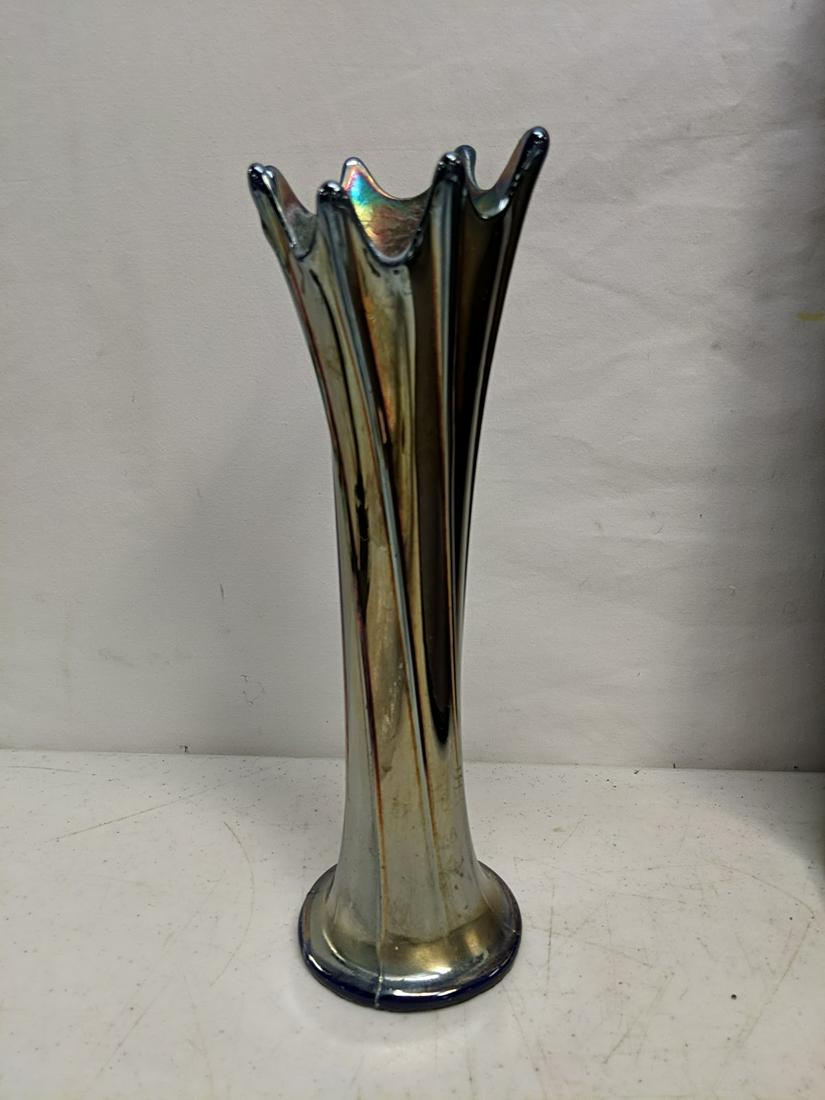 Carnival Glass Tall Bud Vase (1 of 1)