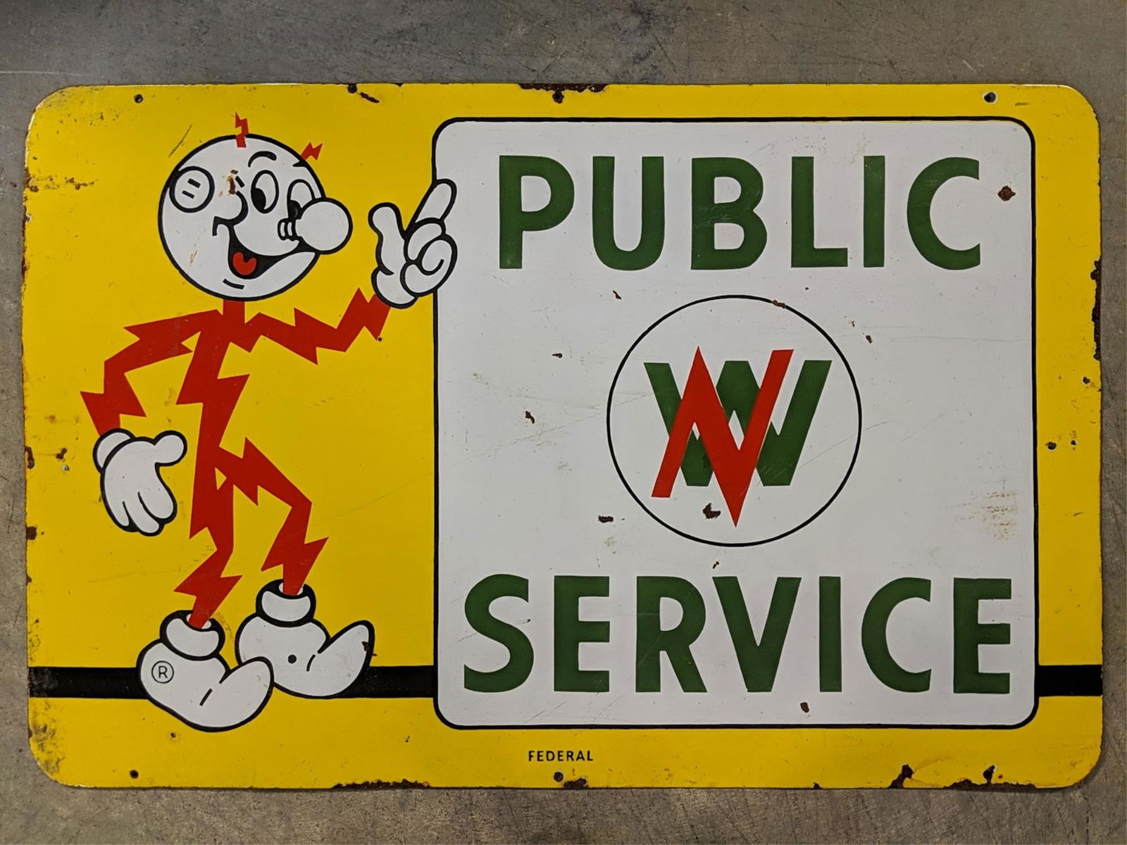 Porcelain Public Service single sided sign (1 of 6)