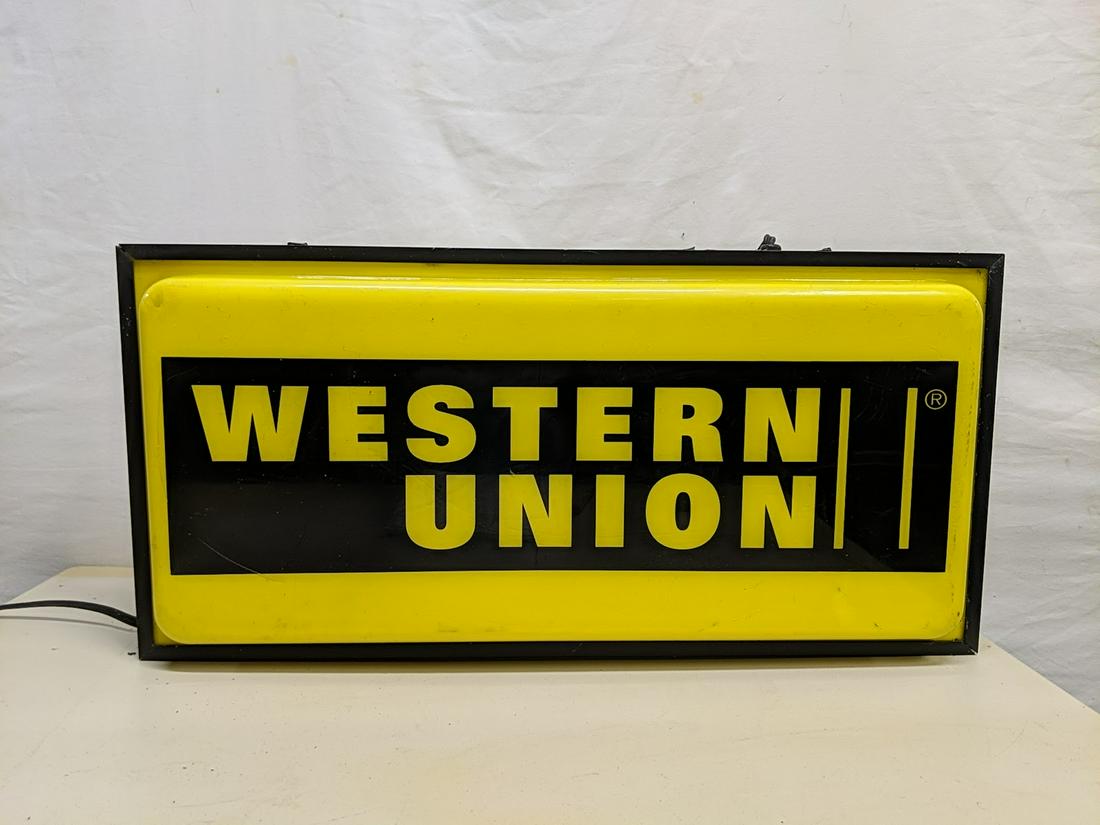 Western Union Flourescent Sign (1 of 2)