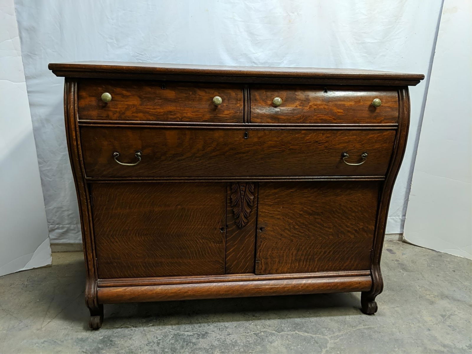 Antique oak buffet (1 of 3)