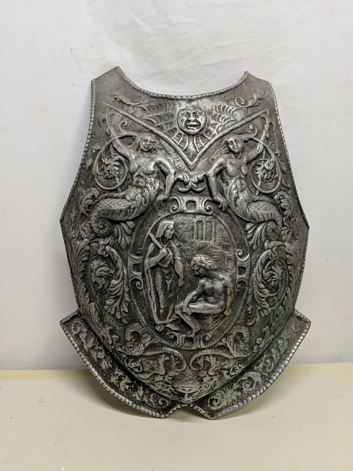 Contemporary metal Breast Shield: Whitehall Original Design 24" x 18"