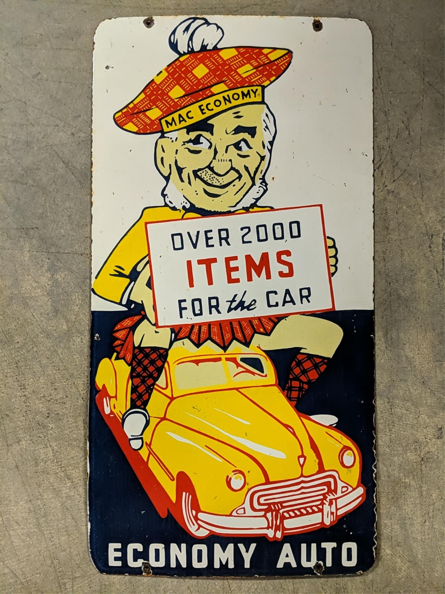 Mac Economy Parts double sided porcelain sign (1 of 2)