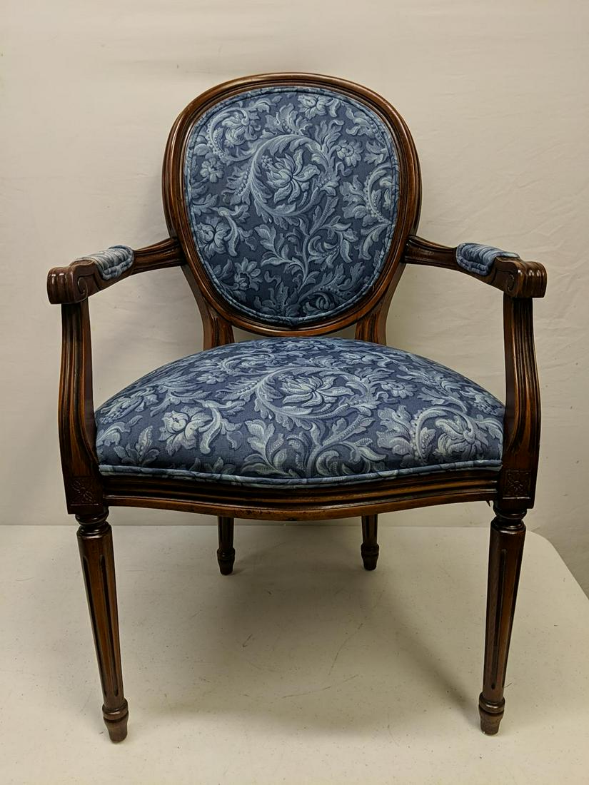 Balloon back walnut arm chair (1 of 3)