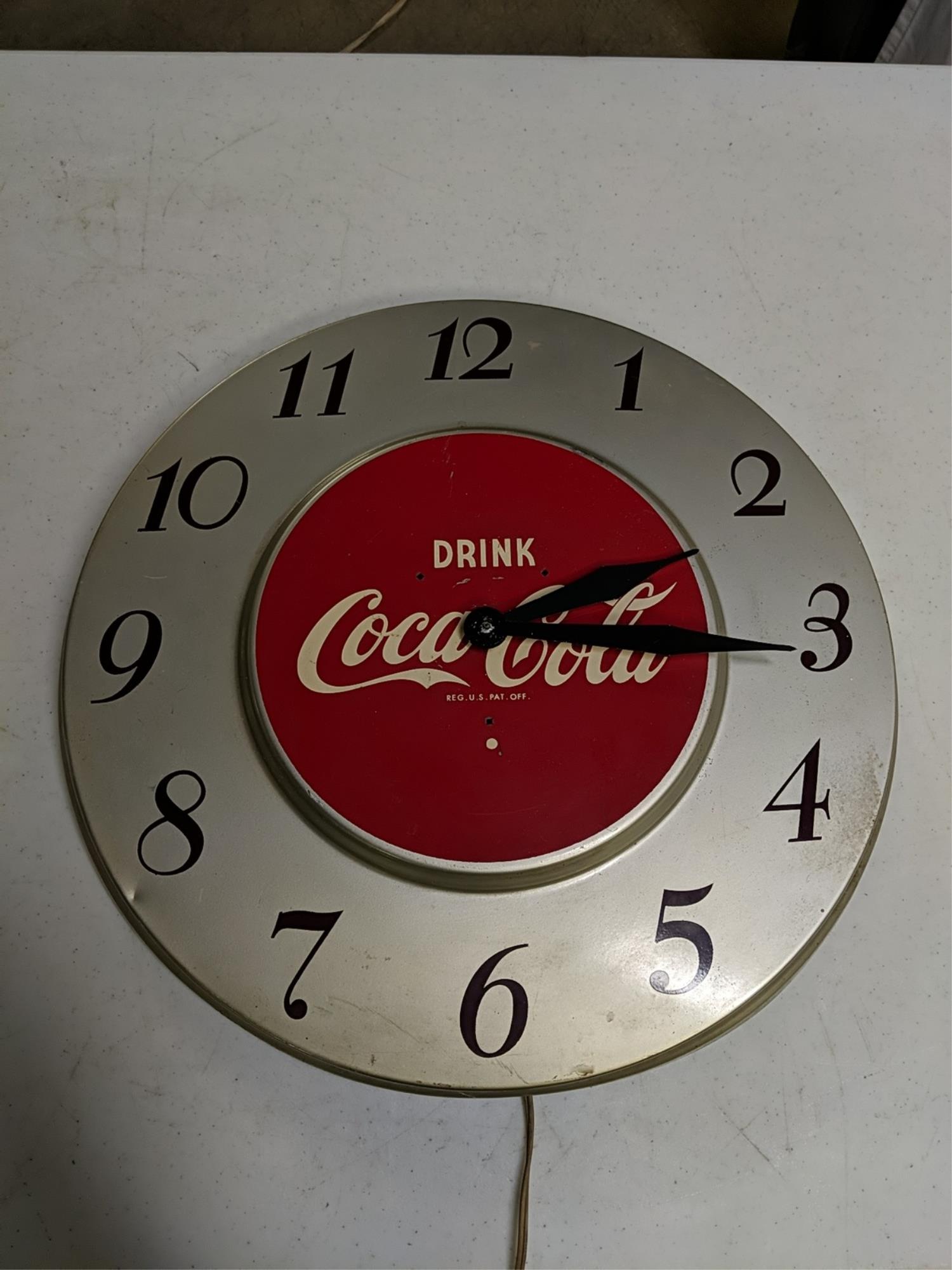 Vintage 1950's Drink Coca Cola Clock (1 of 2)