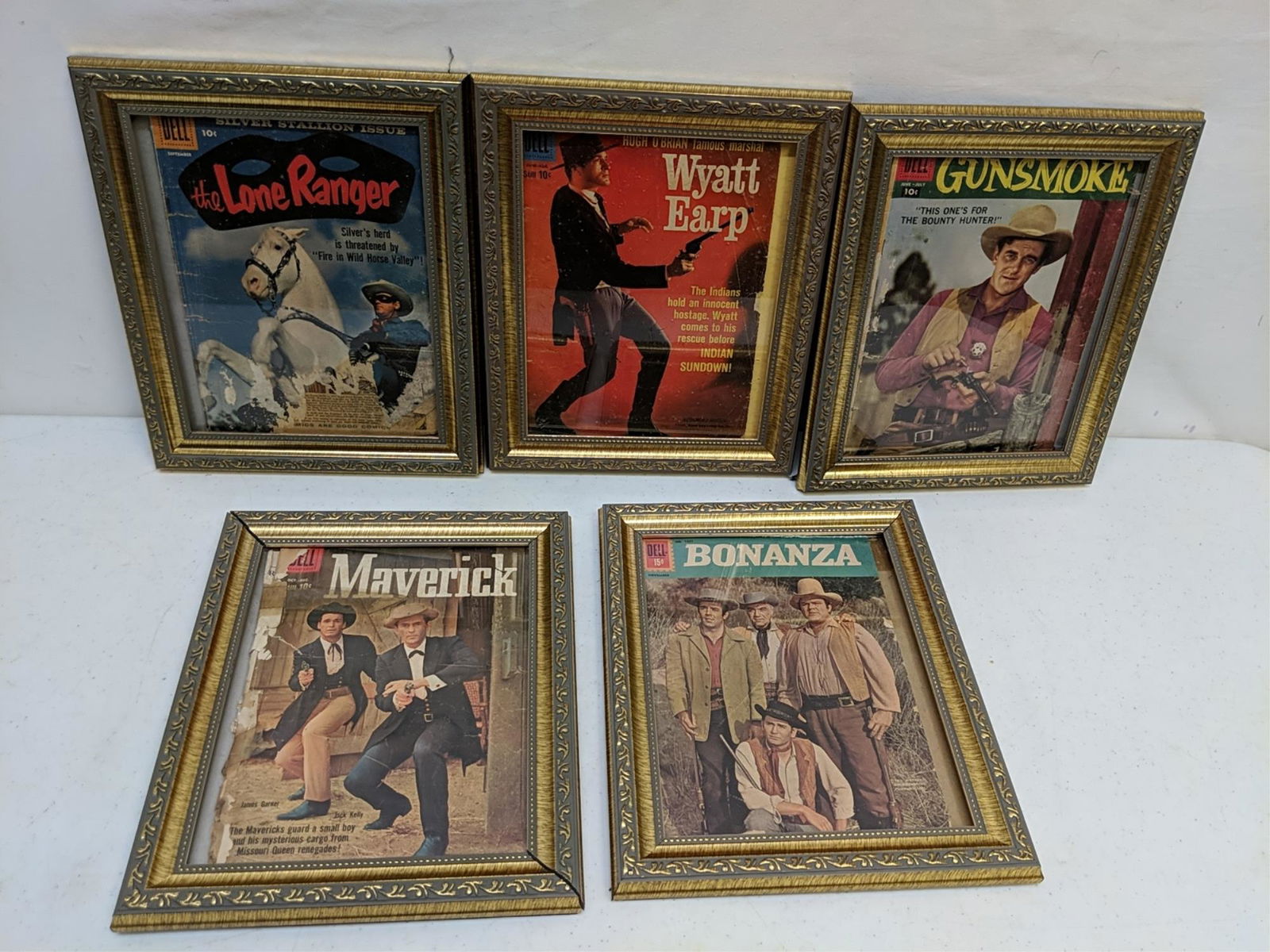 5 framed vintage Western Comic Books (1 of 1)