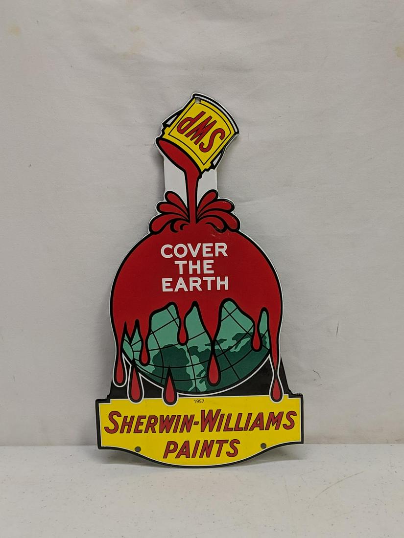 Porcelain Sherwin-Williams Paints sign (1 of 2)