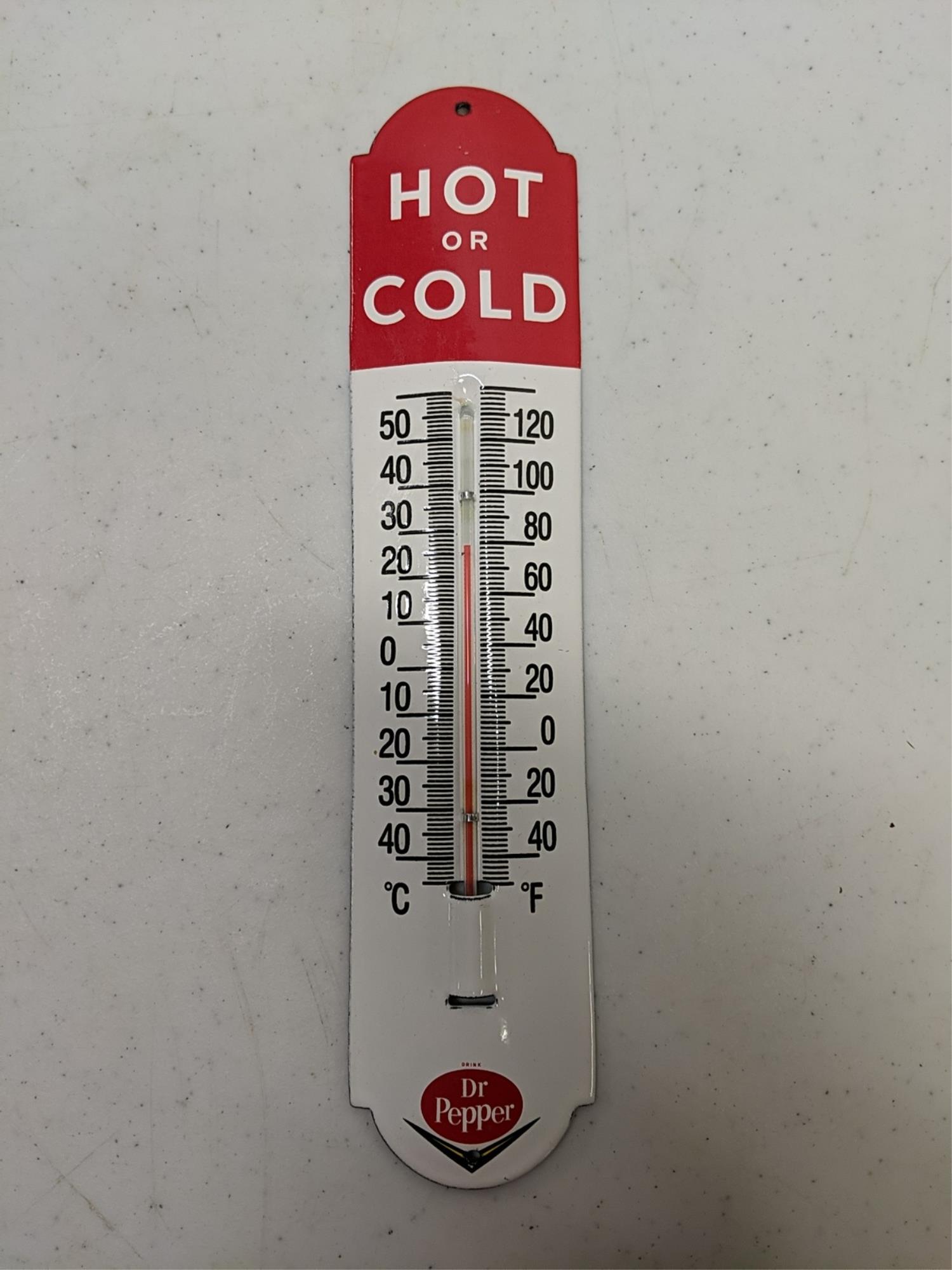 Porcelain Dr. Pepper Thermometer (1 of 2)