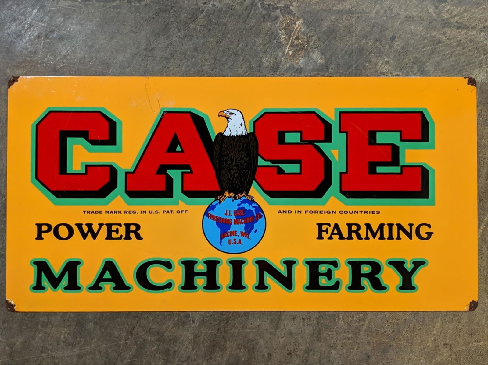 Case Farm Machinery Double sided porcelain sign (1 of 6)