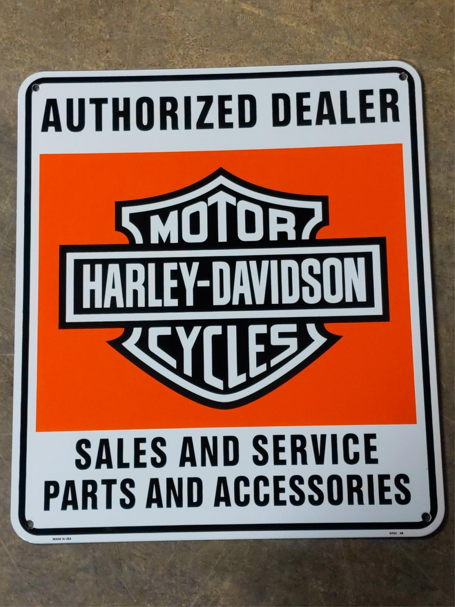 Porcelain Harley Davidson Sales & Service sign (1 of 4)