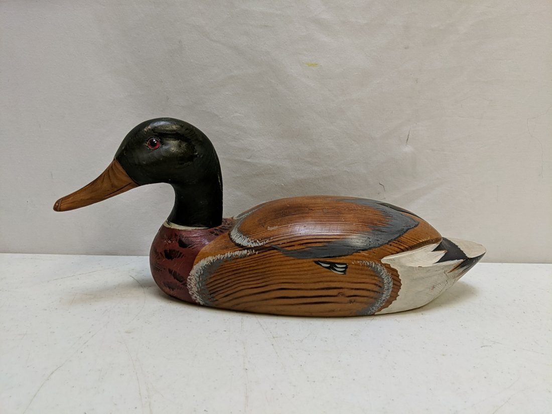 carved mallard duck decoy (1 of 3)
