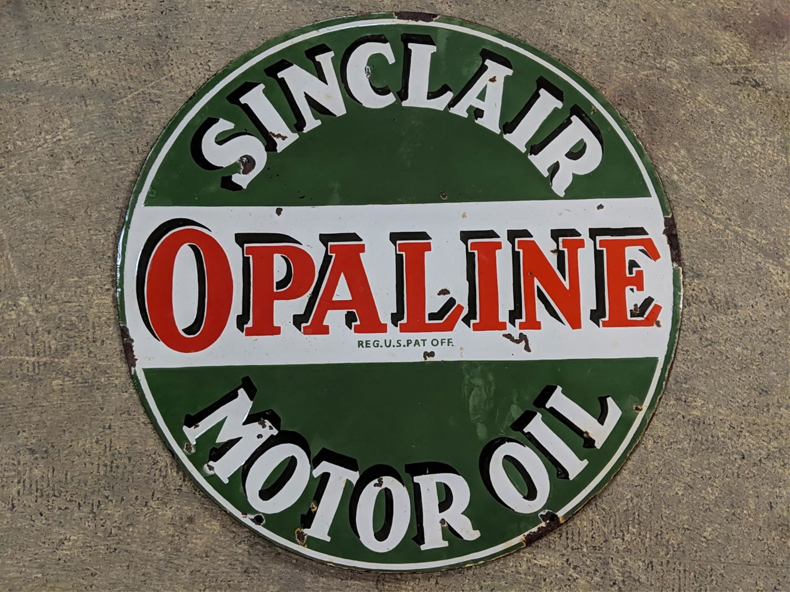 Sinclair double sided porcelain sign (1 of 2)