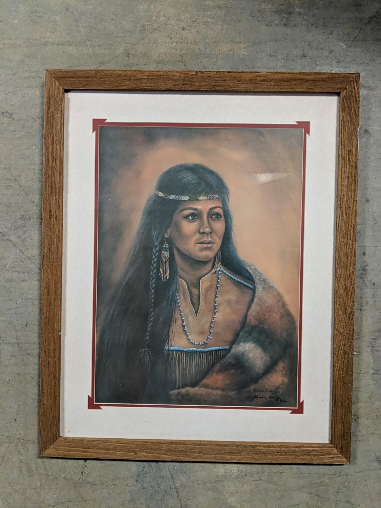 Sharon Evans Print Native American Indian Woman (1 of 2)