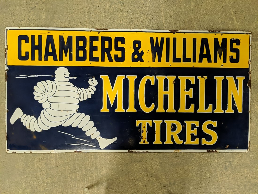Chambers and Williams Michelin Porcelain sign (1 of 8)