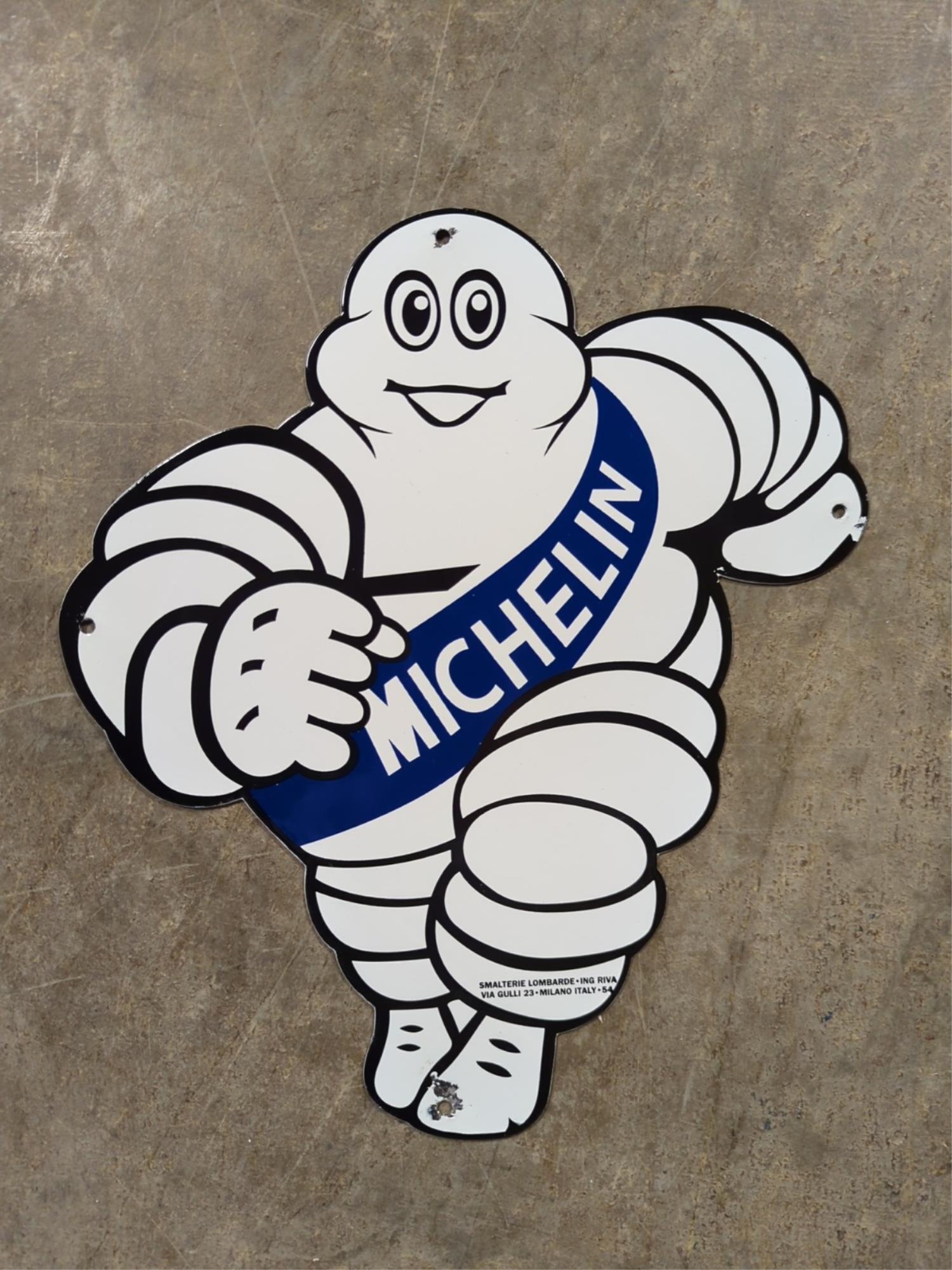 Porcelain Michelin Man single sided sign (1 of 2)