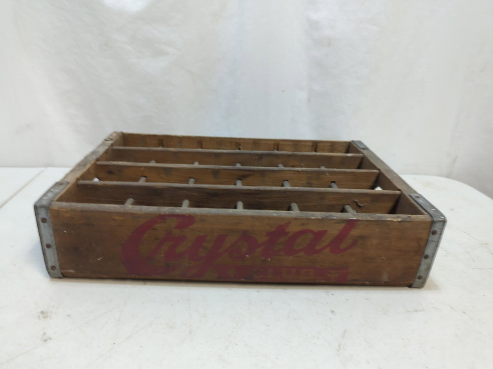 Wooden Crystal Club Beverage crate: 12" W x 18 1/2" L