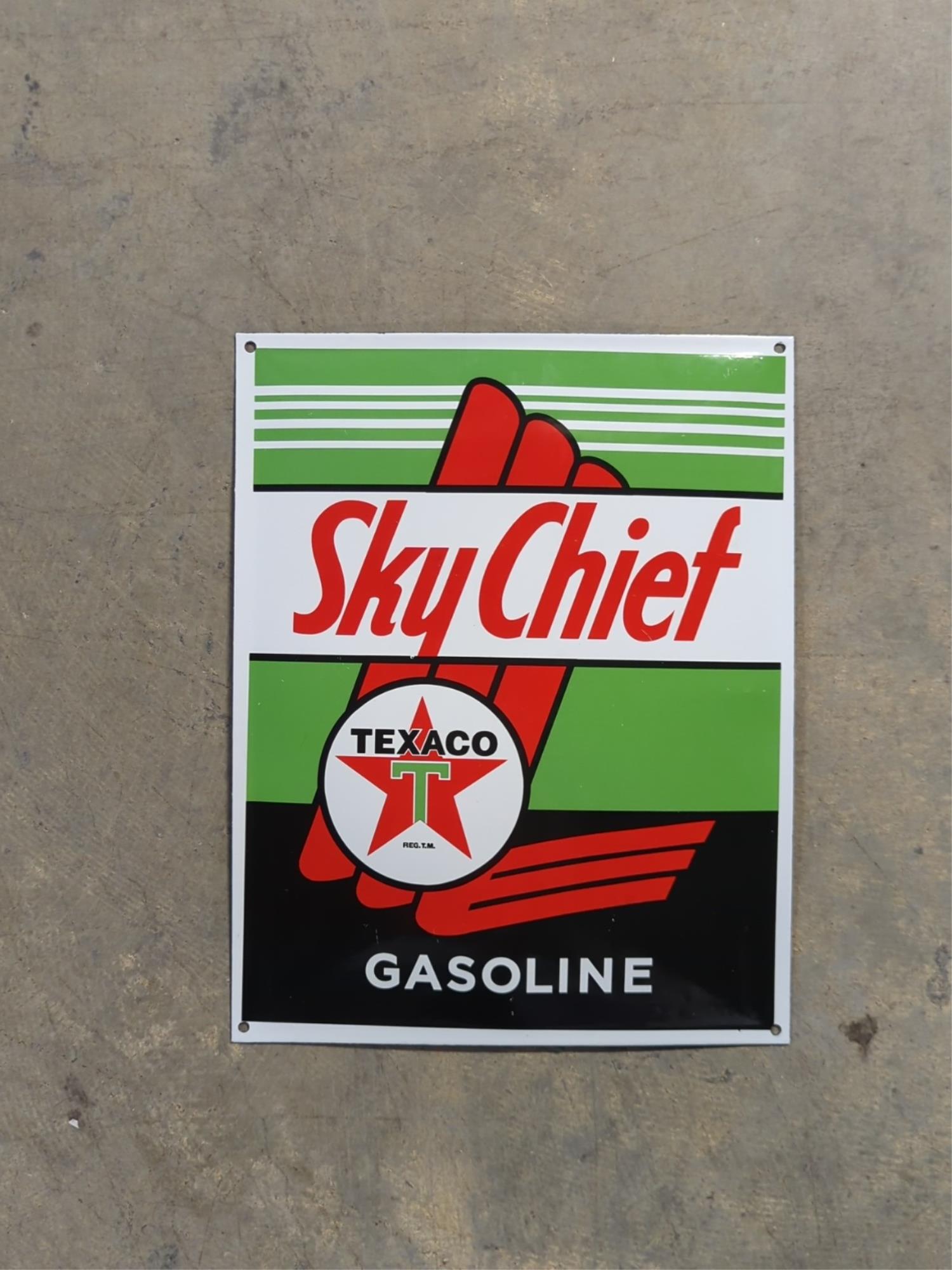 Porcelain Convex Texaco Skychief sign (1 of 1)