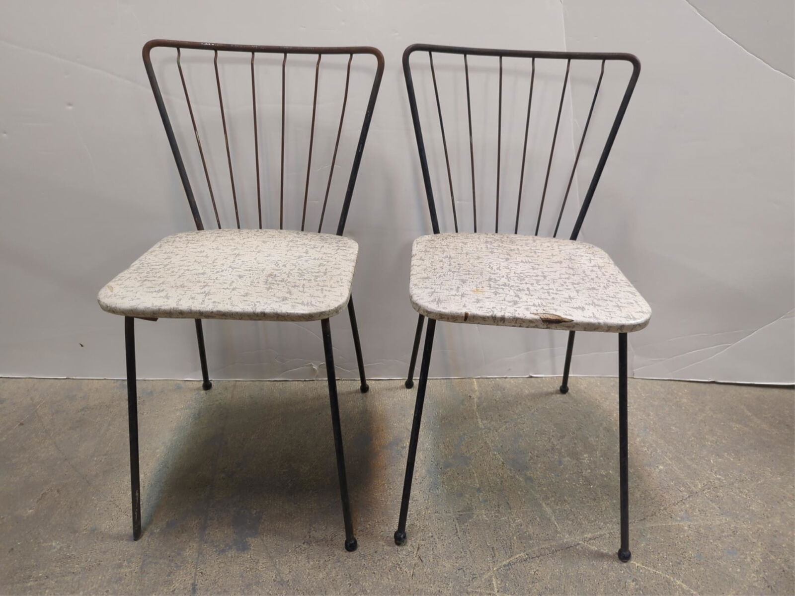 Pair of Wrought Iron mid century modern chairs (1 of 1)