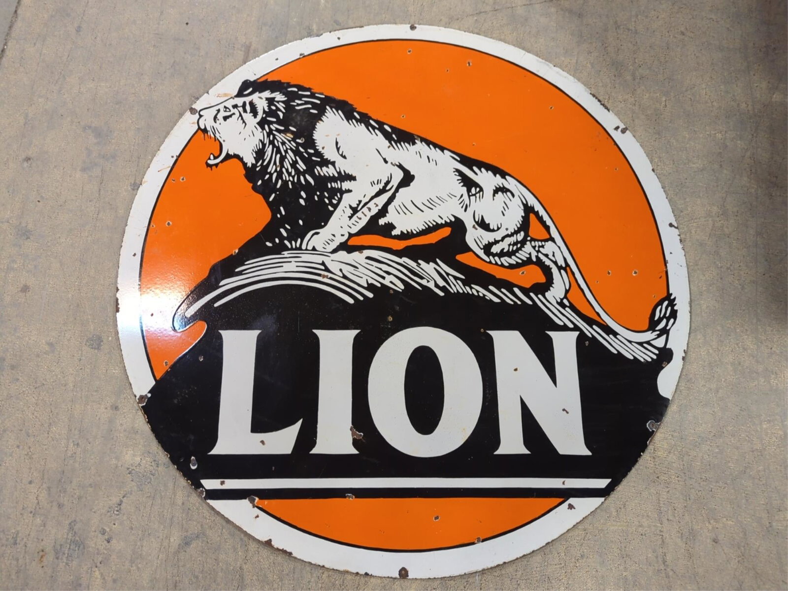 48" Porcelain Double sided Lion Sign (1 of 6)