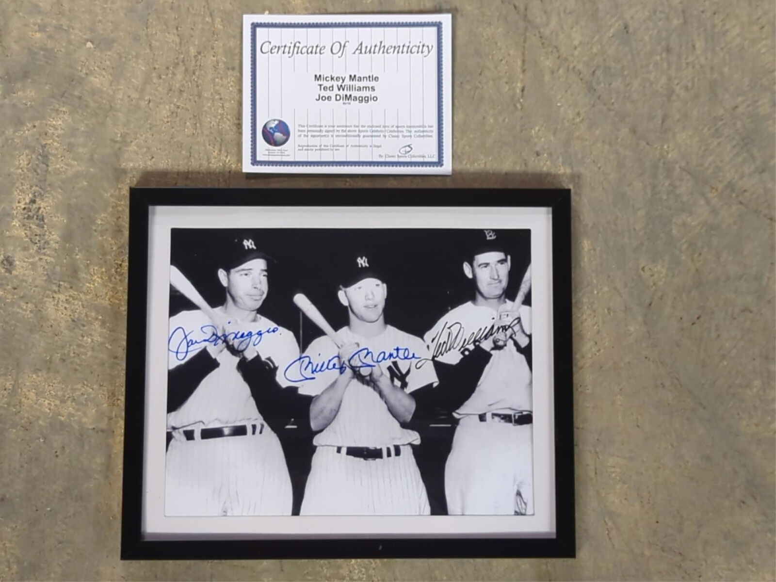 Mickey Mantle, Ted Williams & Joe Simaggio Photo (1 of 1)