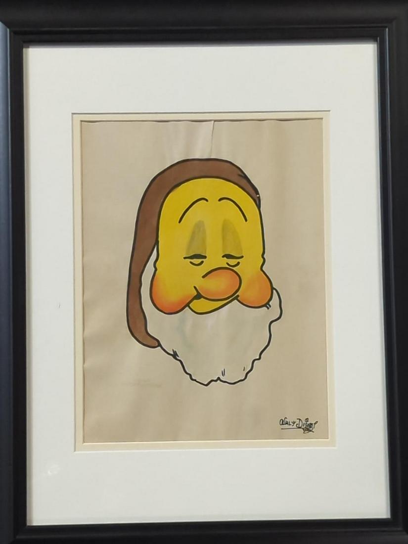 Walt Disney hand painted, on paper Sleepy (1 of 3)