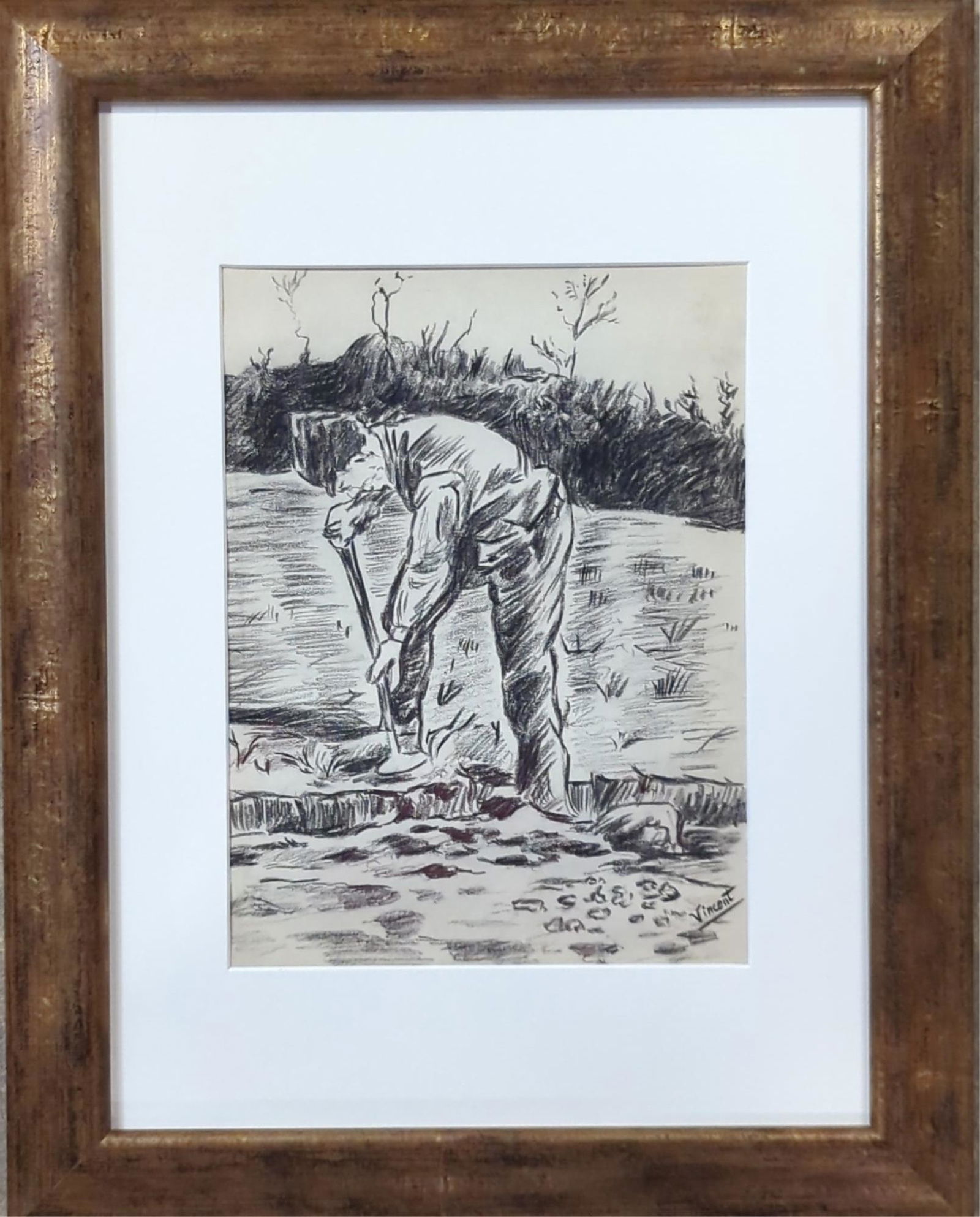 Vincent Van Gogh hand drawing on paper (1 of 3)