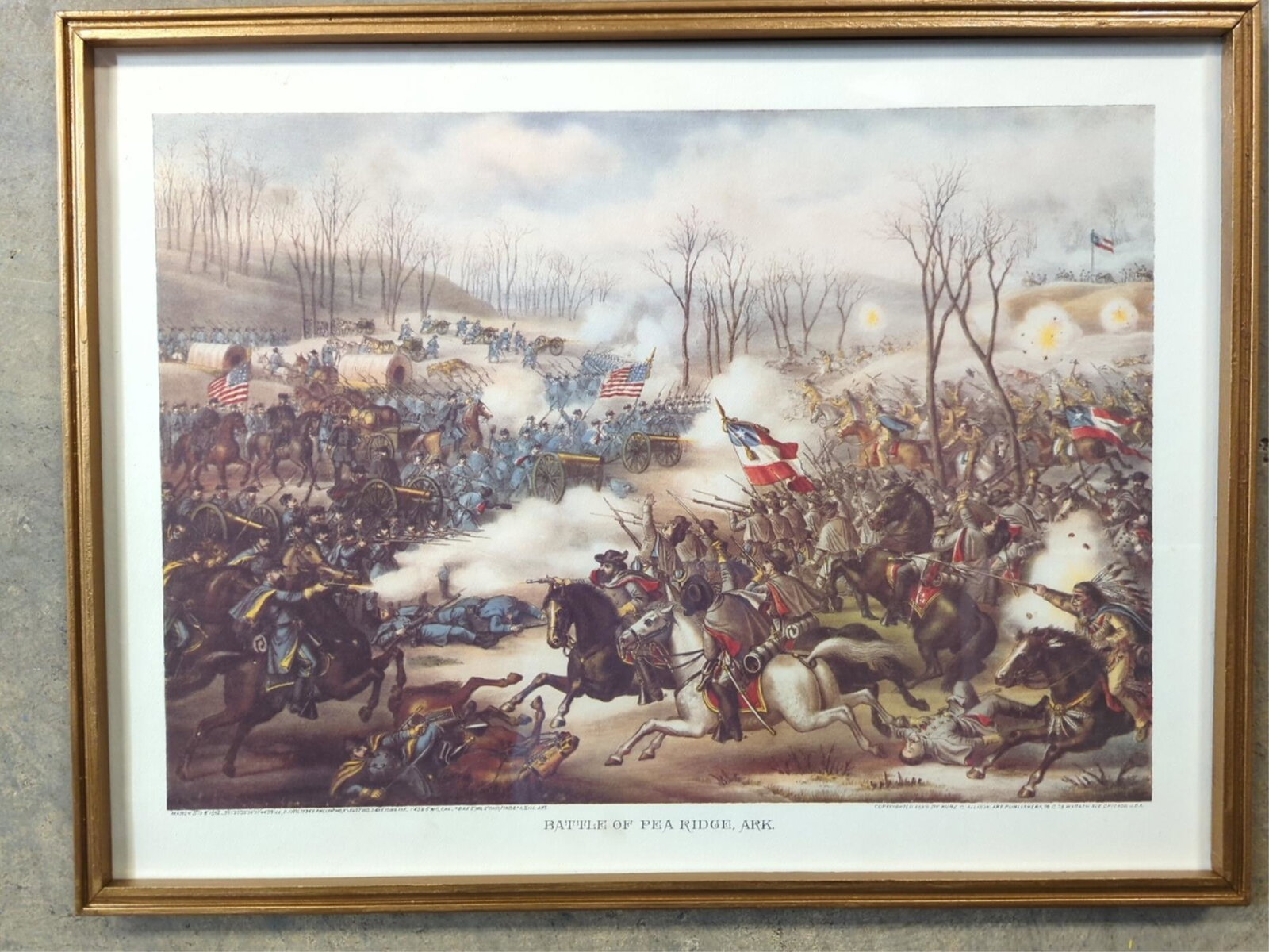Civil War print  "Battle of Pea Ridge, Ark." (1 of 4)