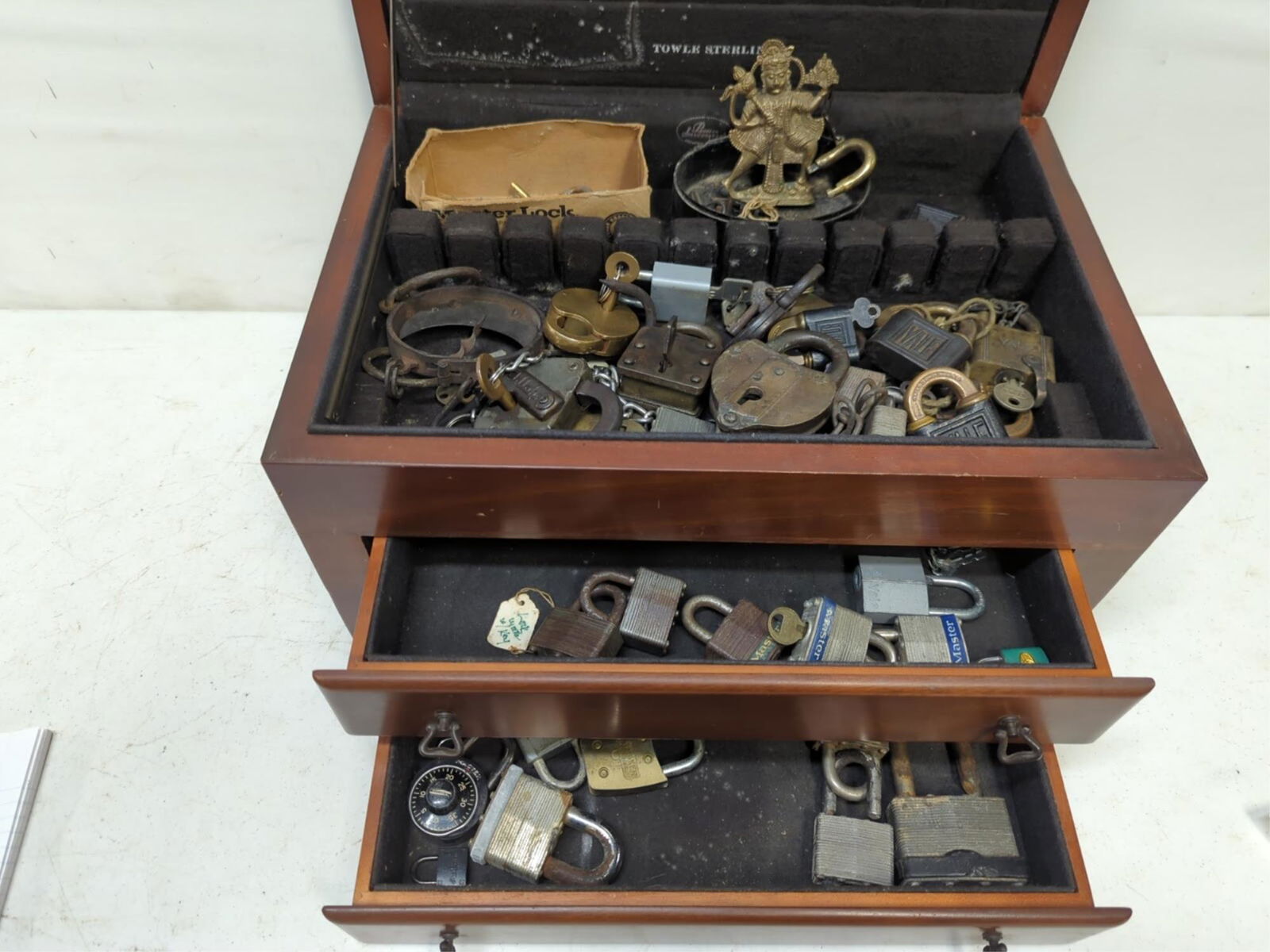Box of old locks & Antique weight scale (1 of 5)