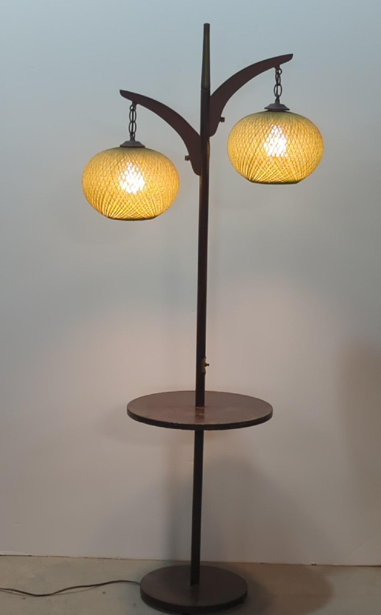 Mid Century Modern Floor lamp with table (1 of 2)